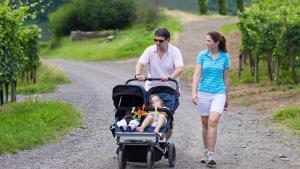 Double strollers & parents