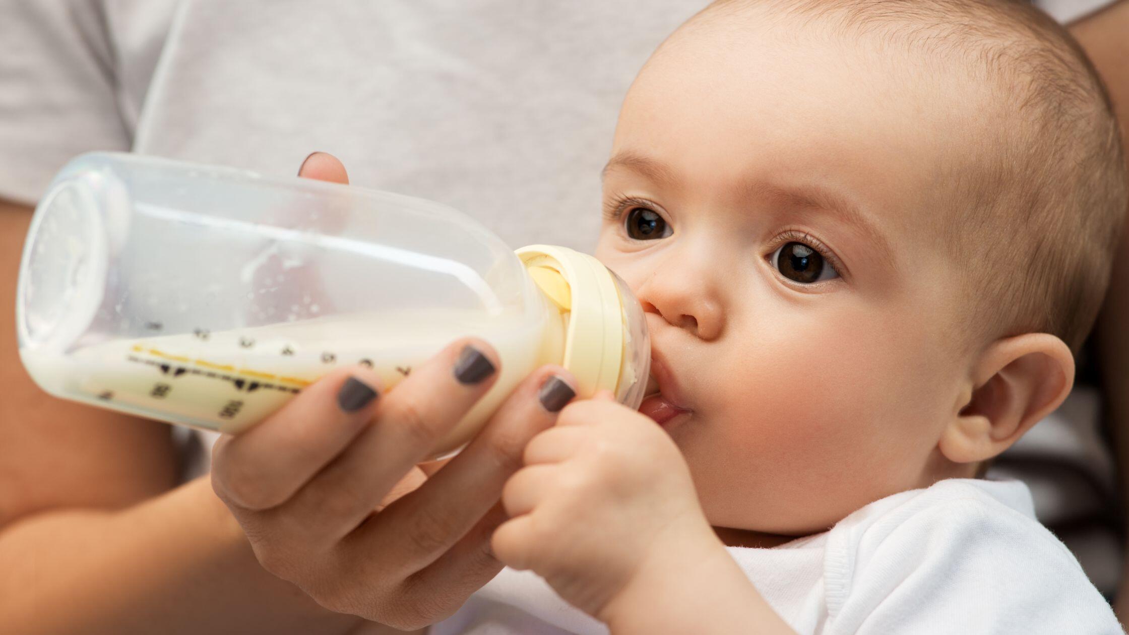 feeding a baby